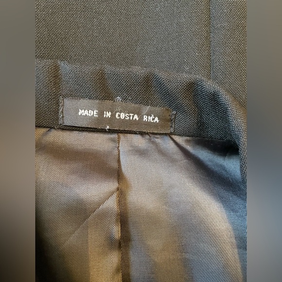 Men's Black Tuxedo Jacket Size 38R Two Button Satin Notch Lapels Wool Formal - Picture 4 of 9